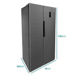 Geladeira 460L Philco Inverter Side By Side Inox PRF46C 110V