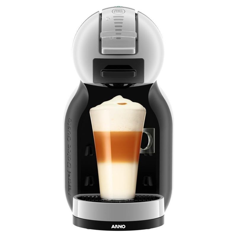 Kit Cafeteira de Cápsulas Nestlé Mini Me Cinza e Preta com 30 Unidades para Bebidas Quentes e Frias 220V