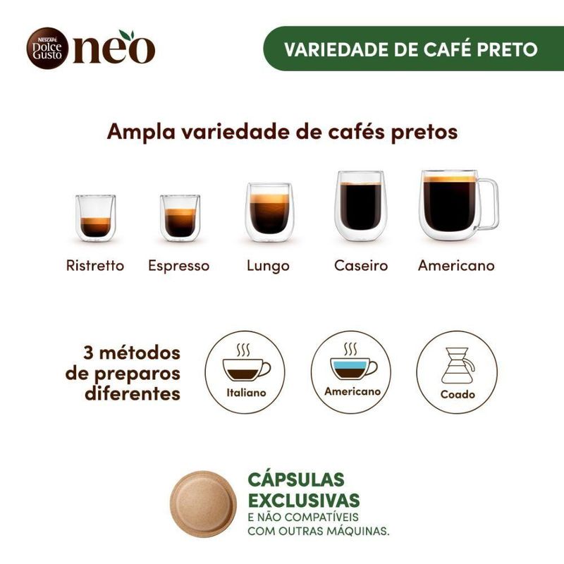 Cafeteira em Cápsulas Dolce Gusto Neo Branca Sustentável para Cafés Pretos 220V