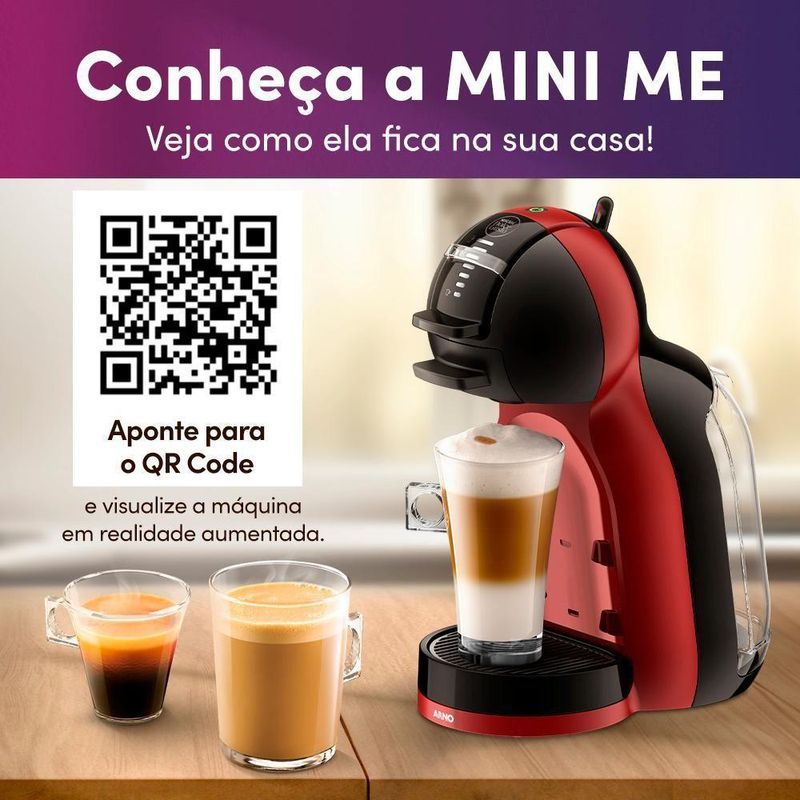 Cafeteira de Cápsulas Dolce Gusto Mini Me Vermelho e Preto Automática 220V