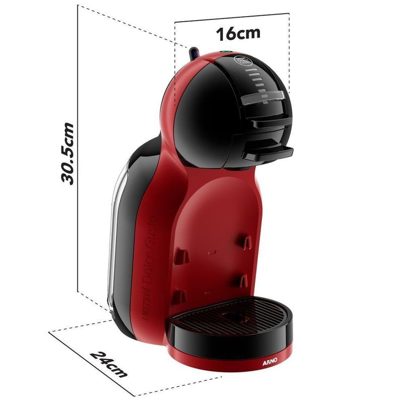 Cafeteira de Cápsulas Dolce Gusto Mini Me Vermelho e Preto Automática 220V
