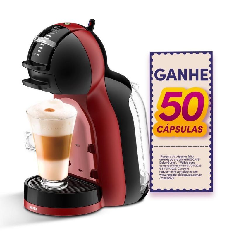 Cafeteira de Cápsulas Dolce Gusto Mini Me Vermelho e Preto Automática 220V