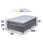 Cama Box Baú Luanda Espuma D28 Solteirão 96x203 King House