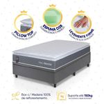 Cama Box Baú Luanda Espuma D28 Solteirão 96x203 King House