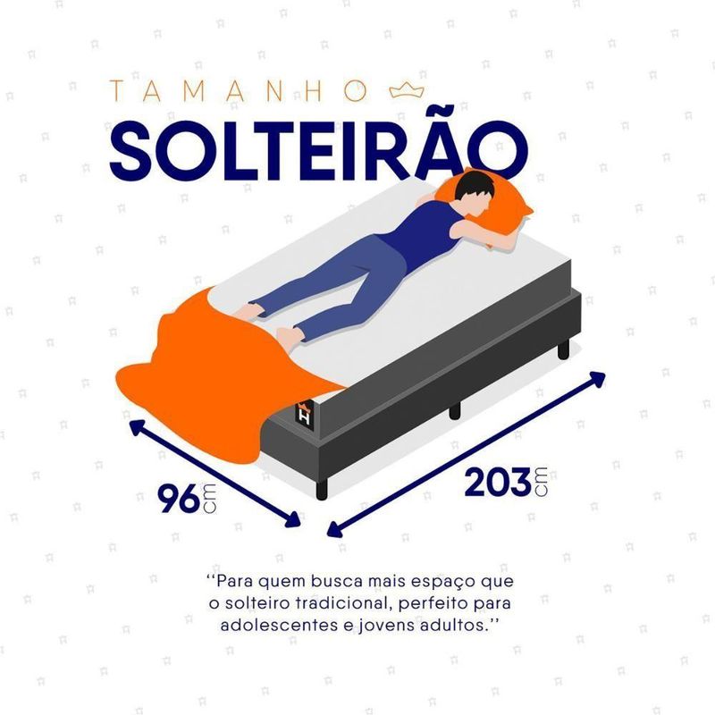 Cama Box Baú Luanda Espuma D28 Solteirão 96x203 King House