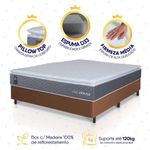 Cama Box Argel Espuma D33 Casal 138x188 Marrom King House