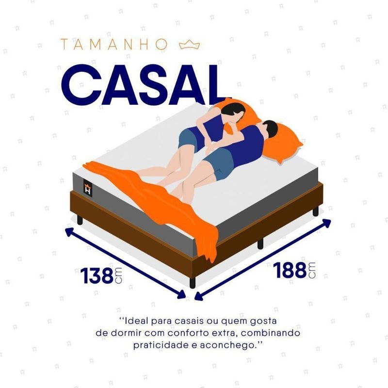 Cama Box Argel Espuma D33 Casal 138x188 Marrom King House