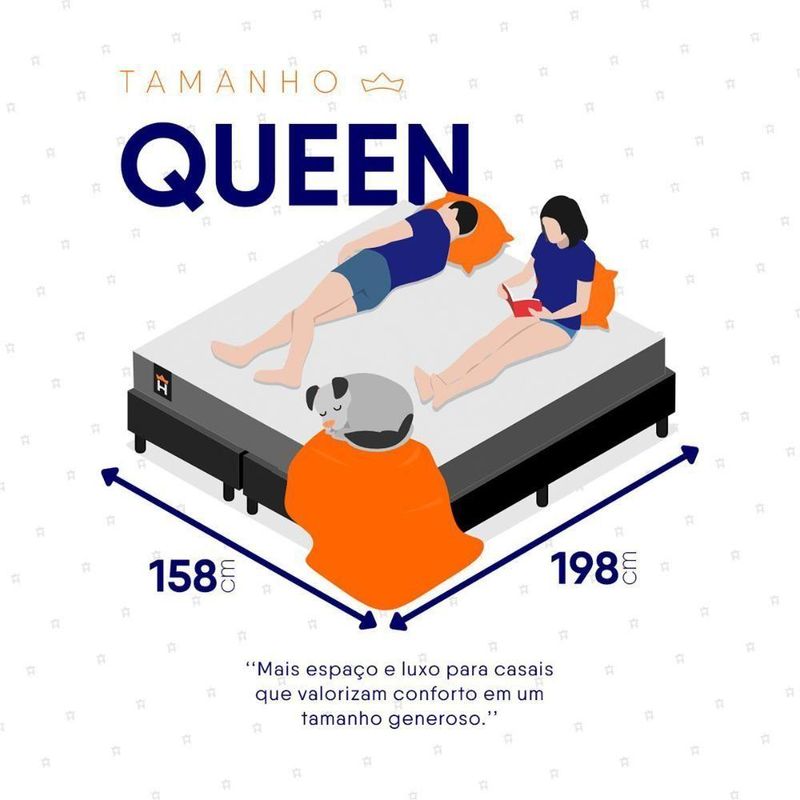 Cama Box Argel Espuma D33 Queen 158x198 Preto King House
