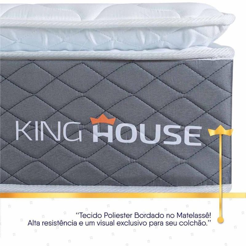 Cama Box Argel Espuma D33 Queen 158x198 Preto King House