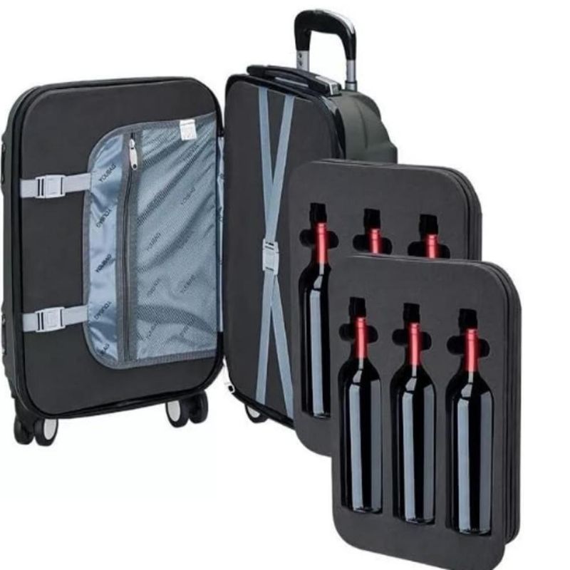 Winebag Bordô Transporte Seguro 6 Garrafas