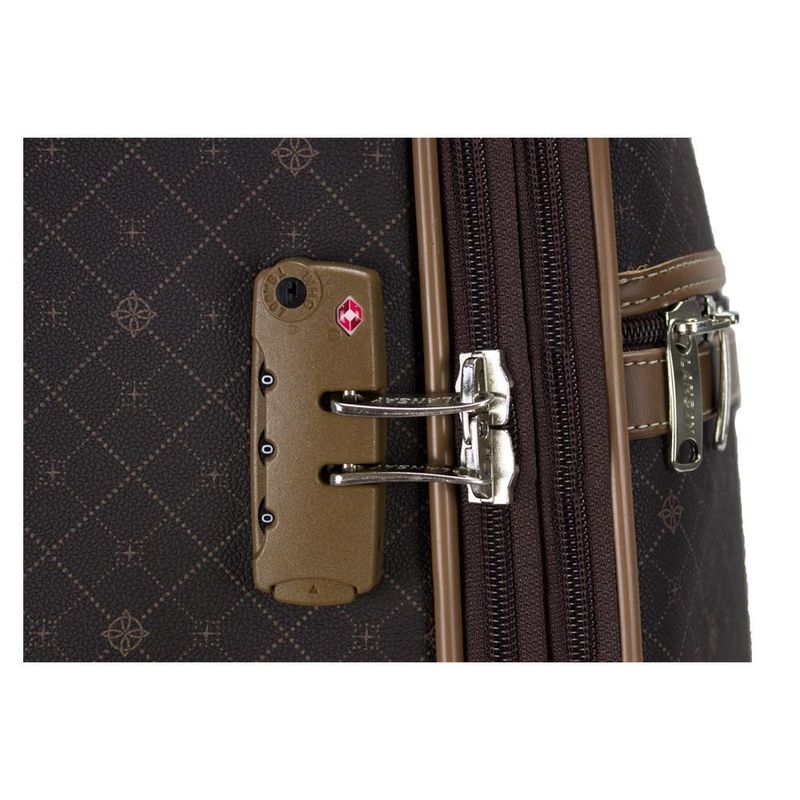 Mala de viagem média 23kg munique café 70cm com giro 360º