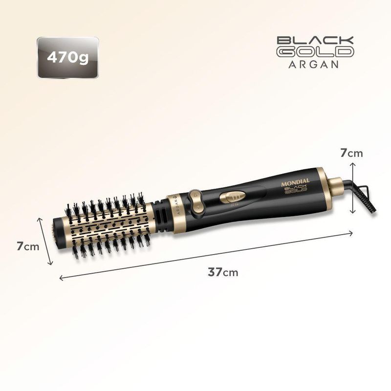 Escova Rotativa Black Gold Argan Mondial - 220v
