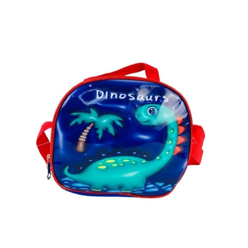 Conjunto Mochila Rodinha Lancheira Estojo Dinossauro Escolar