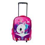 Conjunto Mochila Lancheira Estojo Unicornio Escolar Rodinhas