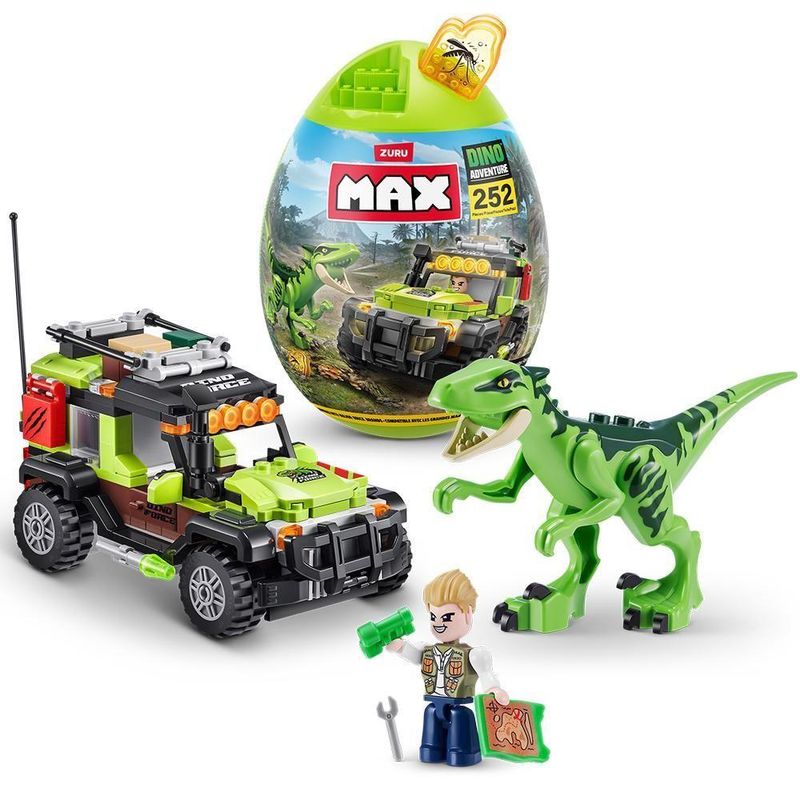 Blocos De Construção Max, Candide, Dino Adventure 252 Peças
