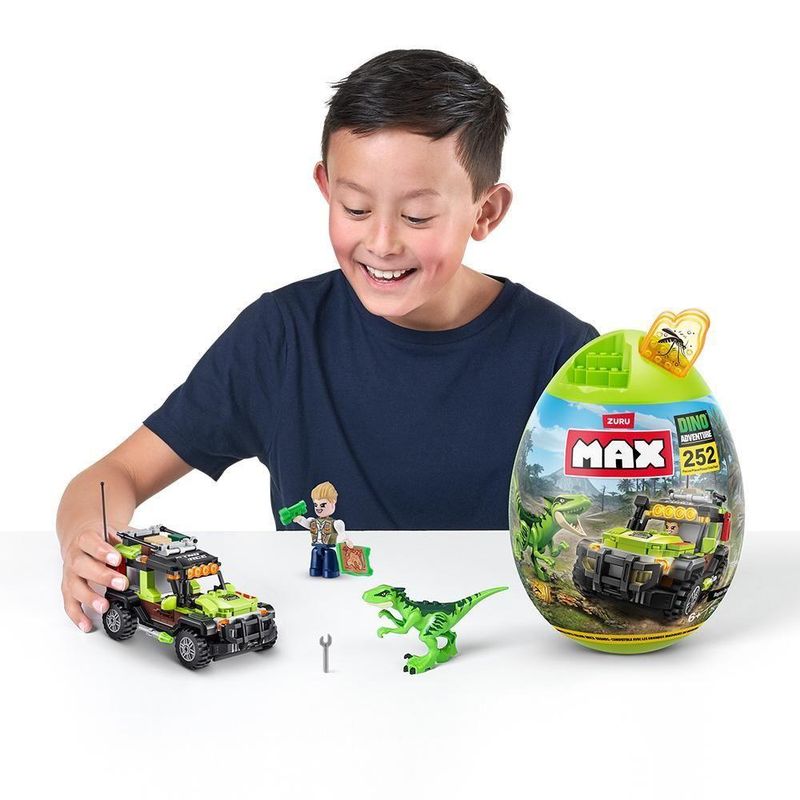 Blocos De Construção Max, Candide, Dino Adventure 252 Peças