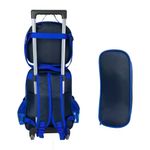 Kit Mochila Rodinha Lancheira Estojo Escolar Menino Carrinho
