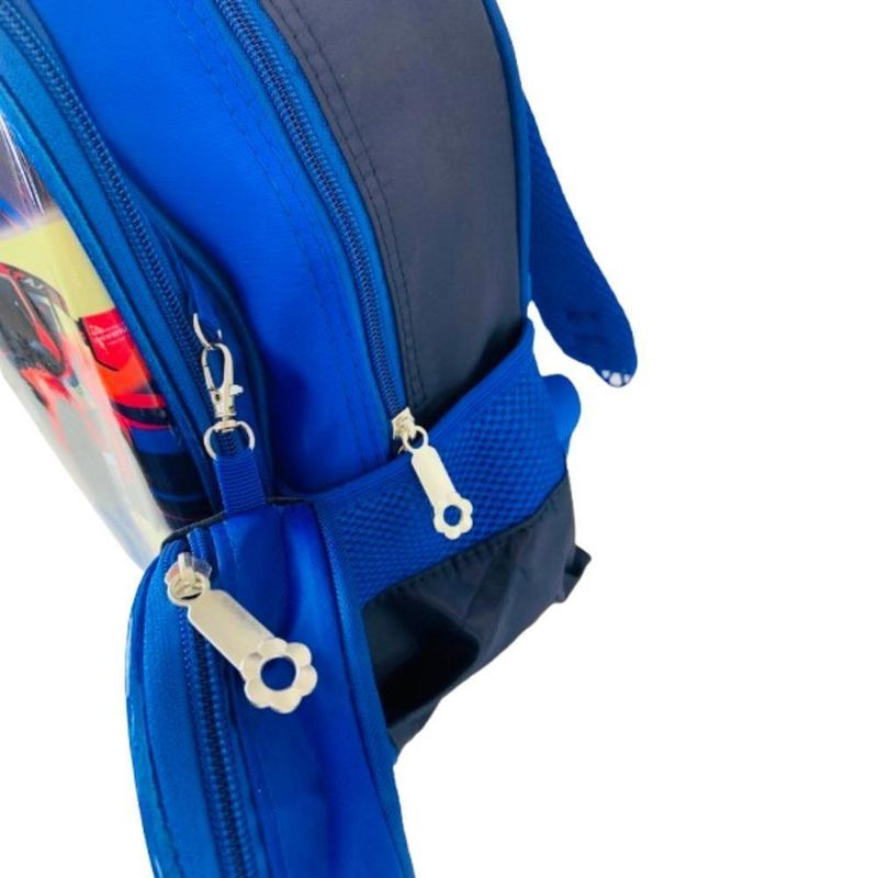 Kit Mochila Rodinha Lancheira Estojo Escolar Menino Carrinho