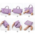 Bolsa De Viagem Mochila Dobrável Grande Impermeável Lilás