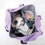 Bolsa De Viagem Mochila Dobrável Grande Impermeável Lilás