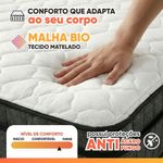 Cama Box Baú Colchão Queen Ortopédico D33 Euro Pillow Ultra 158x198x66cm Cinza