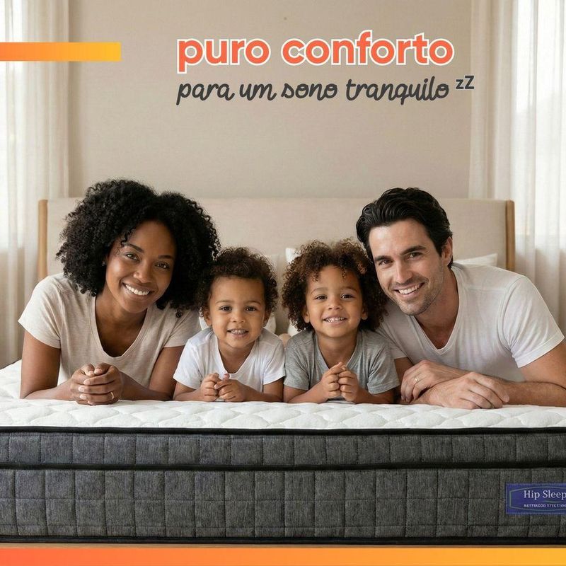 Cama Box Baú Colchão Queen Ortopédico D33 Euro Pillow Ultra 158x198x66cm Cinza