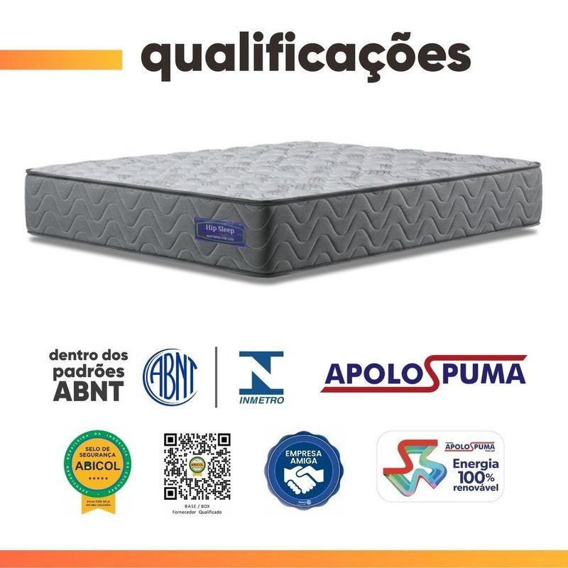 Cama Box Colchão Queen Molas Ensacadas Atlanta 158x198x60cm Cinza