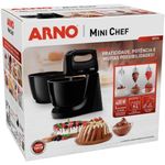 Batedeira Convencional Arno Mini Chef 4L 400W 4 Velocidades Preto 220V