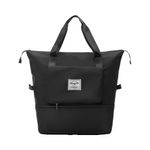 Bolsa De Viagem Mochila Dobrável Grande Impermeável Preta