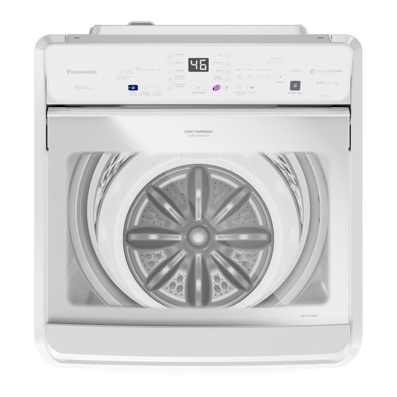 Máquina De Lavar Panasonic 19kg Com 10 Programas De Lavagem E Smartsense Branca NA-F190G1WA 110V
