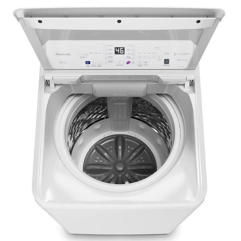 Máquina De Lavar Panasonic 19kg Com 10 Programas De Lavagem E Smartsense Branca NA-F190G1WA 110V