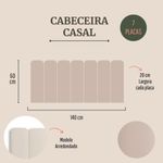 Cabeceira Casal Kit 7 Placas Modelo Arredondada para Cama com Fixação na Parede em MDF com Corino
