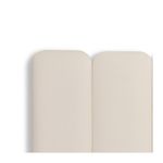Cabeceira Casal Kit 7 Placas Modelo Arredondada para Cama com Fixação na Parede em MDF com Corino