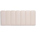 Cabeceira Casal Kit 7 Placas Modelo Arredondada para Cama com Fixação na Parede em MDF com Corino