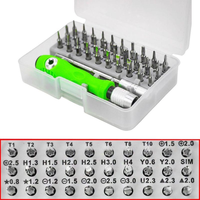 Kit Chaves Ferramenta Manutenção 32 Em 1 Ferramenta Reparo Eletronicos