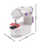 Kit Máquina de Costura Portátil Elétrica Yeet Mecânica Reta 750 Pontos Bivolt