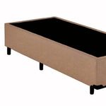 Cama Box Solteiro Suede Mega Cama Bege 88x188x42cm