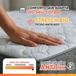 Cama Box Baú Colchão Casal Ortopédico Espuma D33 Hiper 138x188x60cm Apolo Cinza