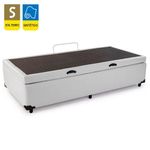 Cama Box Baú Solteiro Sintético Cama Branco 88x188x45cm