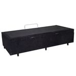 Cama  Box  Baú Solteiro Suede Cama Preto 88x188x45cm