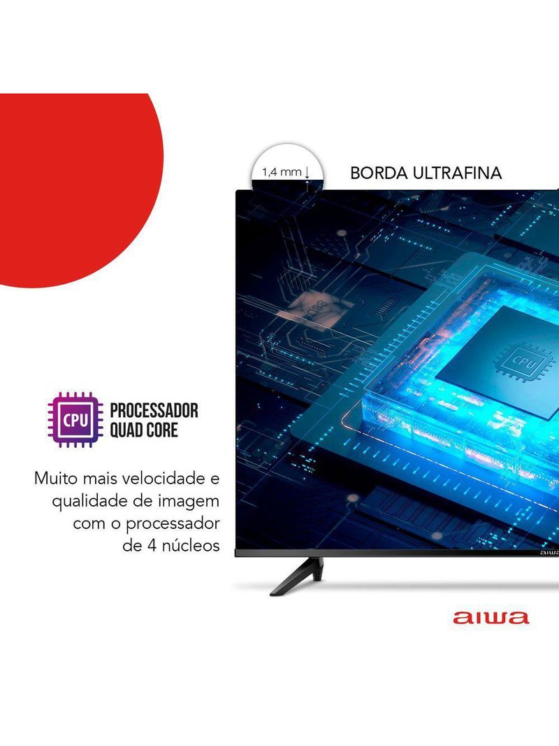 Smart Tv Aiwa 32" Android, Hd, Comando De Voz, Dolby áudio, Hdr10 - Aws-tv-32-bl-02-a Tv 32 Android