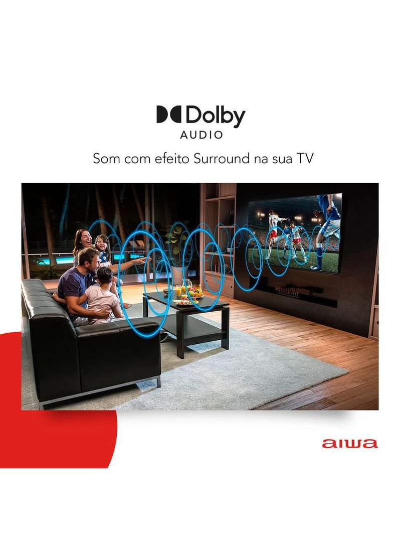 Smart Tv Aiwa 32" Android, Hd, Comando De Voz, Dolby áudio, Hdr10 - Aws-tv-32-bl-02-a Tv 32 Android