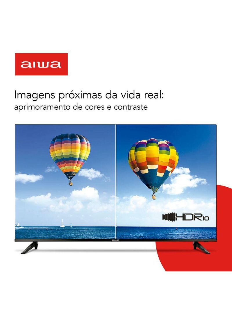 Smart Tv Aiwa 32" Android, Hd, Comando De Voz, Dolby áudio, Hdr10 - Aws-tv-32-bl-02-a Tv 32 Android