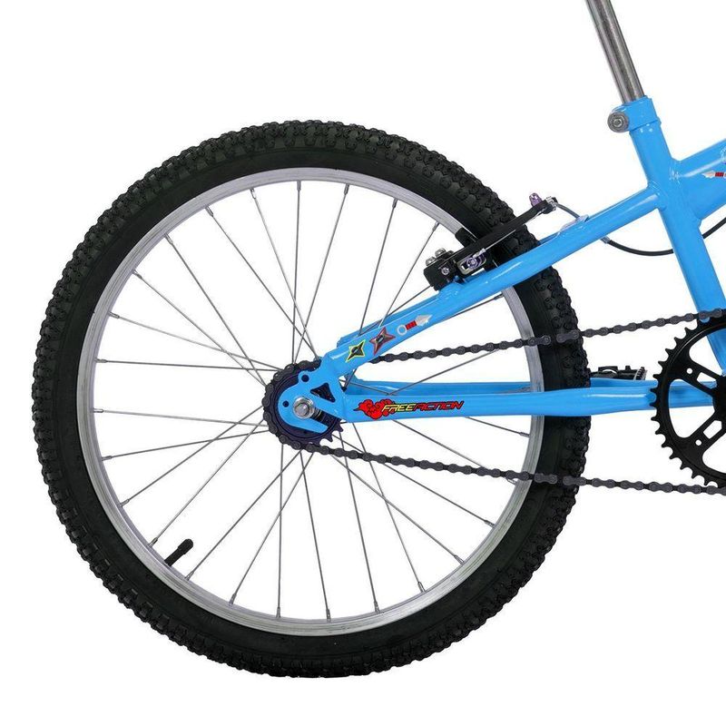 Bicicleta Joy Mountain Bike Aro 20 Quadro Aço 1v V-Brake Azul Capri Free Action