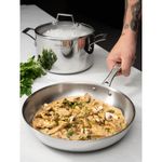 Frigideira Tramontina Grano Aço Inox e Corpo Triplo 30 cm 3,4 L