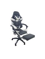 Cadeira Gamer Stillus Ergonômica Oficial Apoio De Pés Preta / Branca