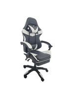 Kit 2 Cadeiras Gamer Stillus Oficial Apoio De Pés Preta / Branca