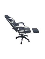Kit 2 Cadeiras Gamer Stillus Oficial Apoio De Pés Preta / Branca