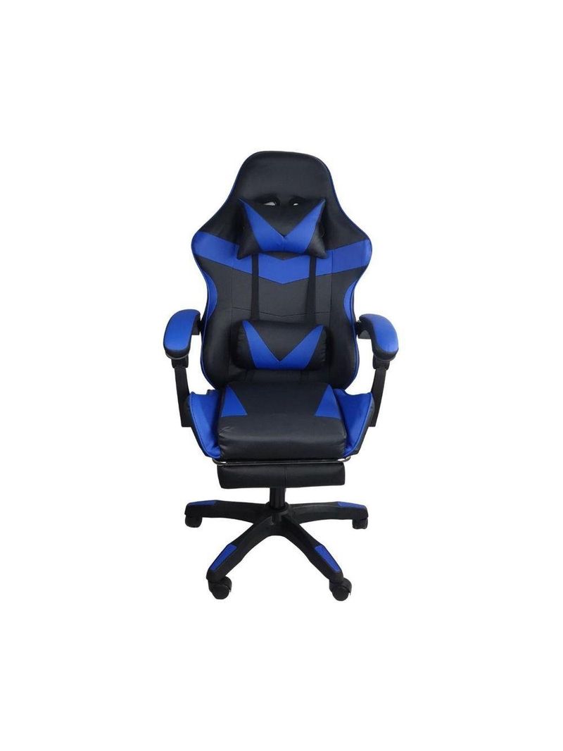 Cadeira Gamer Stillus Oficial Apoio Pés Preto/azul