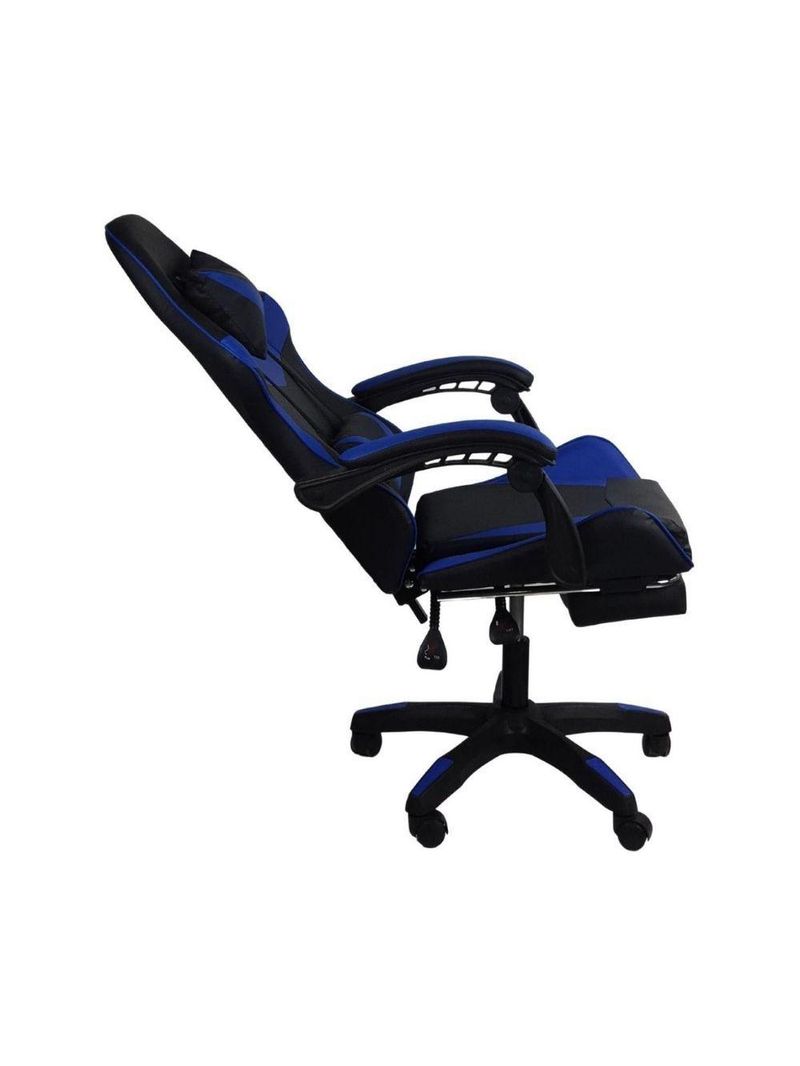 Cadeira Gamer Stillus Oficial Apoio Pés Preto/azul